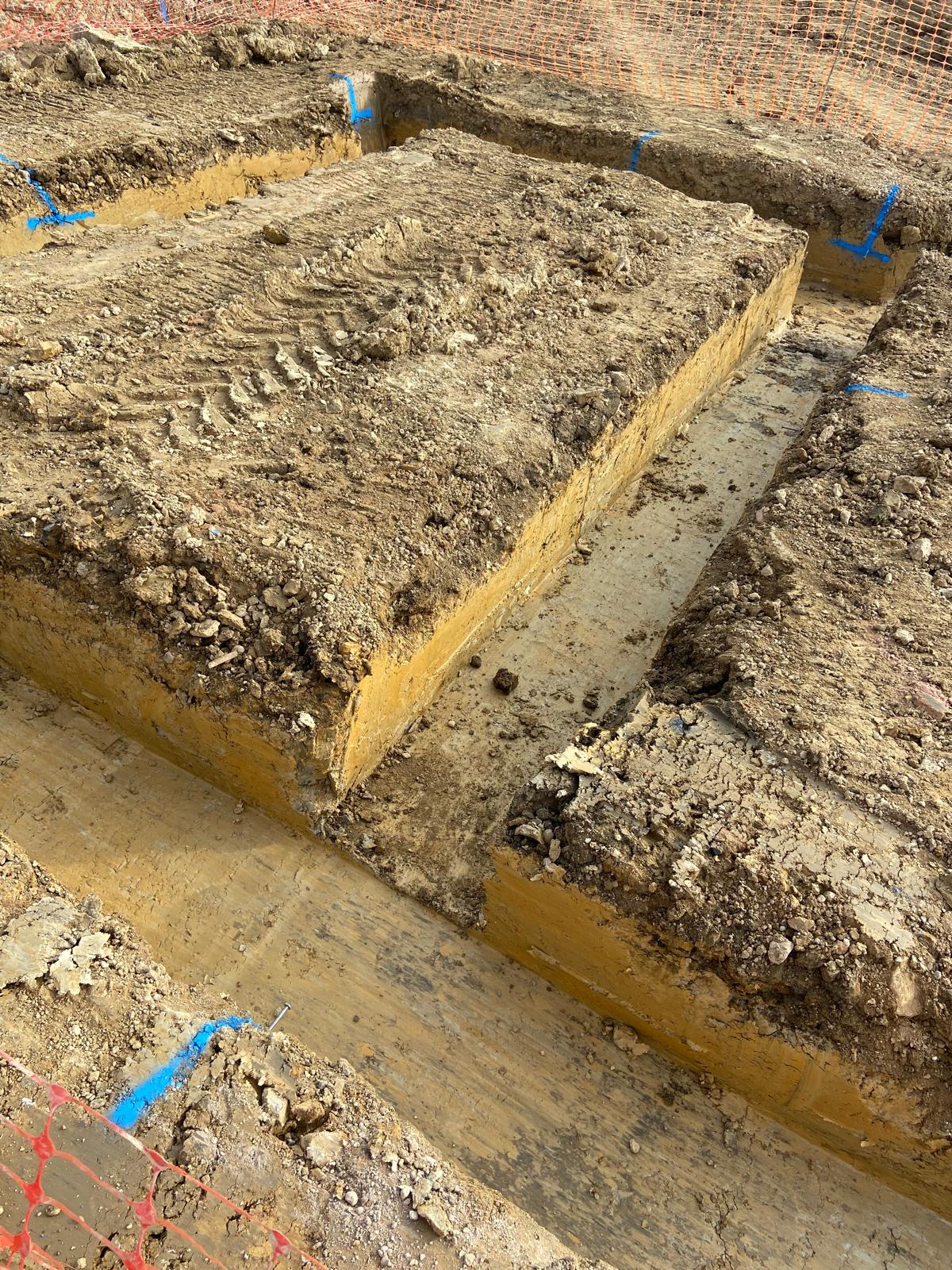Strip foundation construction