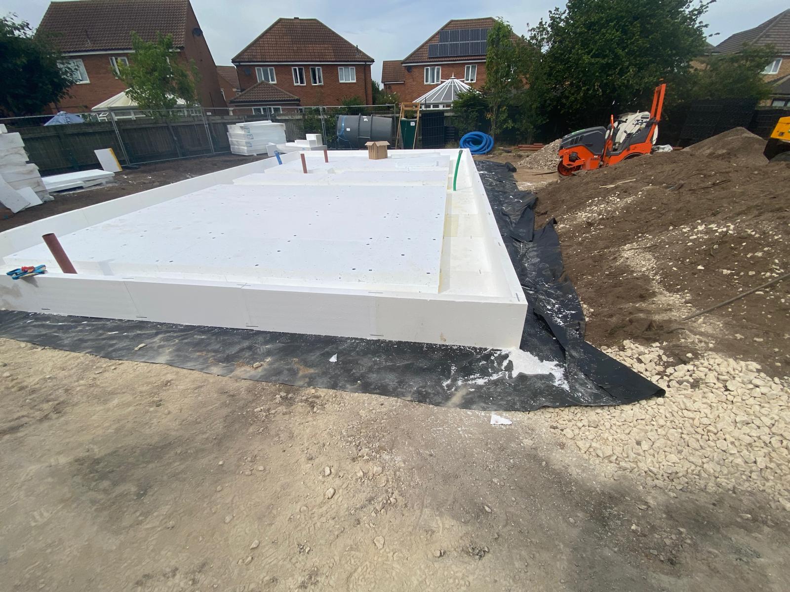 Brickwork and DPC foundation construction